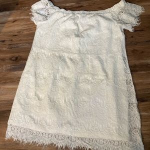 City Chic White off the shoulder Dress